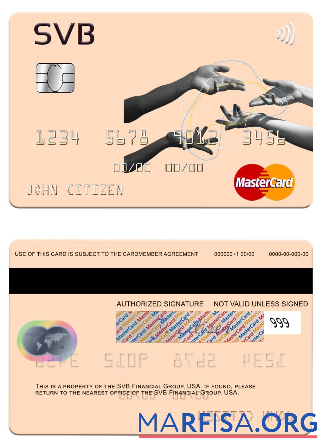 Downloadable USA SVB Financial Group mastercard download for verification